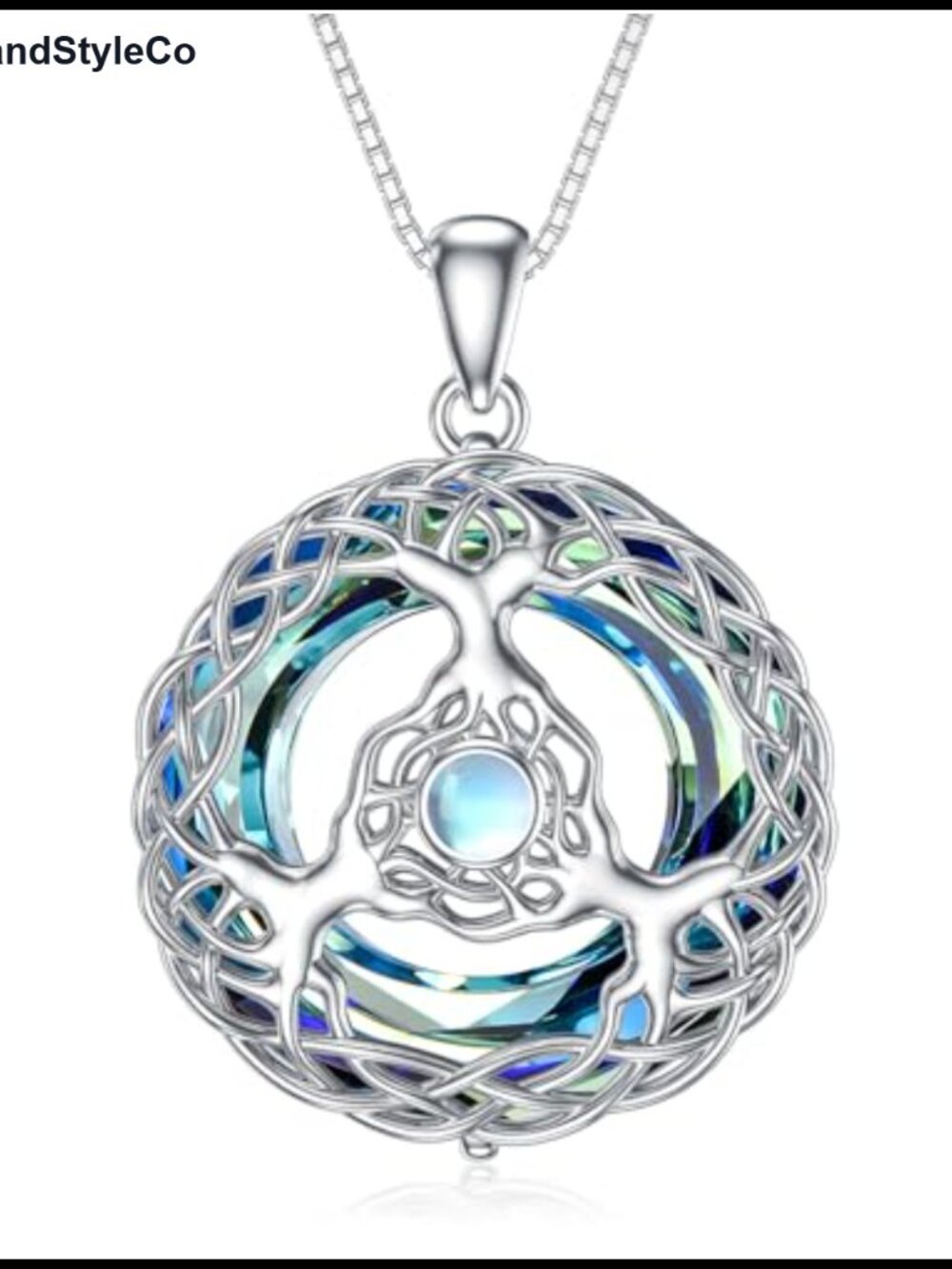 925 Sterling Silver Celtic Tree of Life Pendant Necklace, Hypoallergenic, 18-20